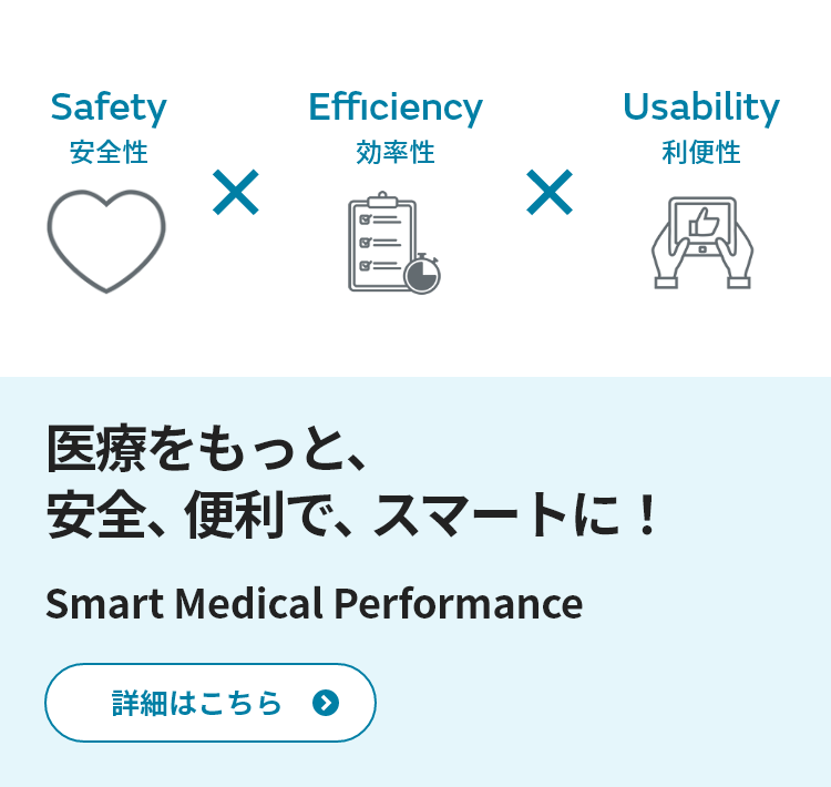 医療をもっと、安全、便利で、スマートに！ Smart Medial Performance 事業コンセプトはこちら