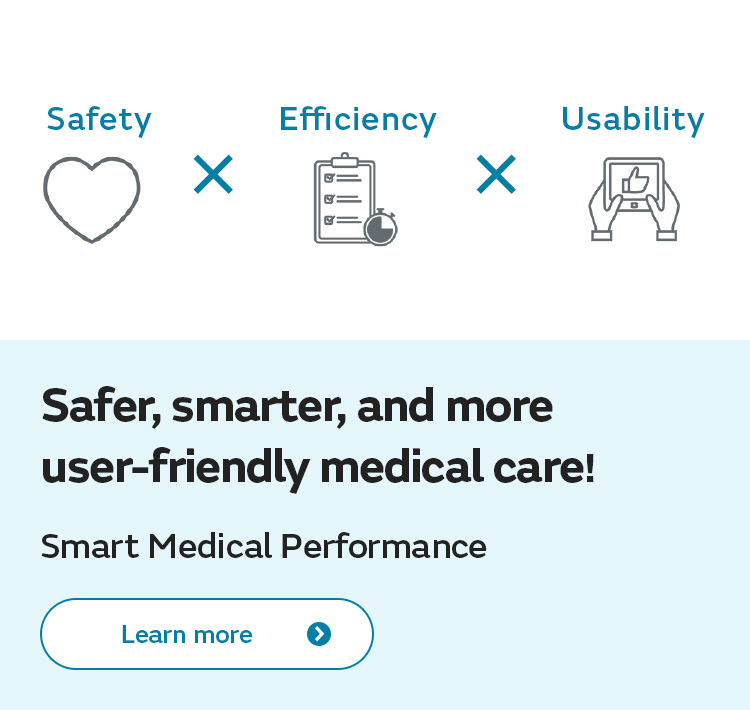 Safer, smarter, and more user-friendly medical care! Smart Medical Performance Learn more